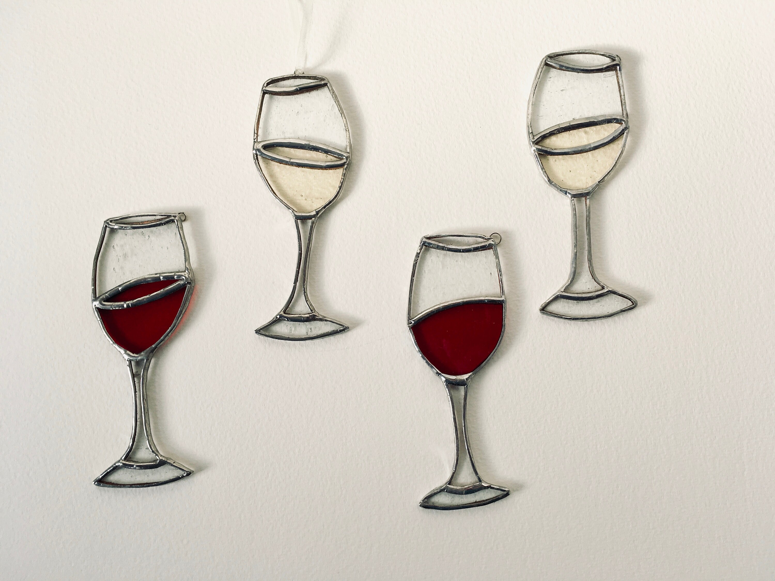 Wine Glass Ornaments Etsy