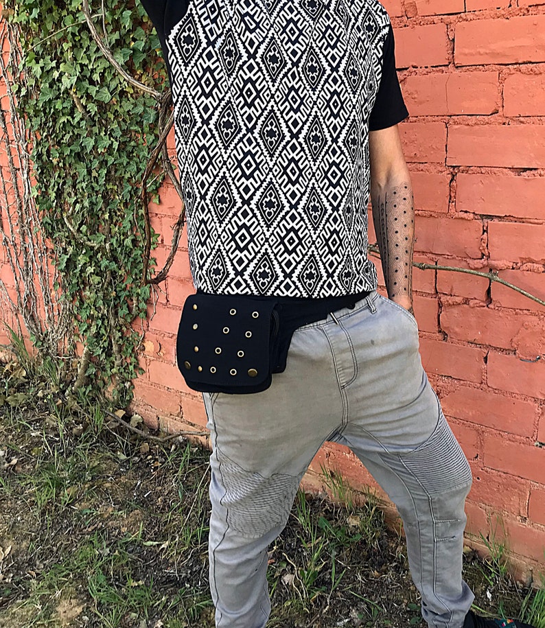 Travel Belt Festival utility belt Hip Bag Steampunk Belt bag Unisex Ri\u00f1onera pernera Cotton belt bag leg holster Biker Bag