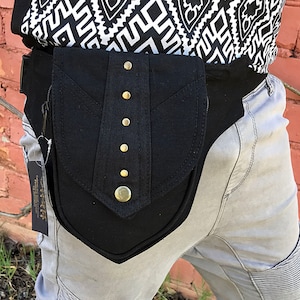 Travel Belt Festival utility belt Hip Bag Steampunk Belt bag Unisex Ri\u00f1onera pernera Cotton belt bag leg holster Biker Bag