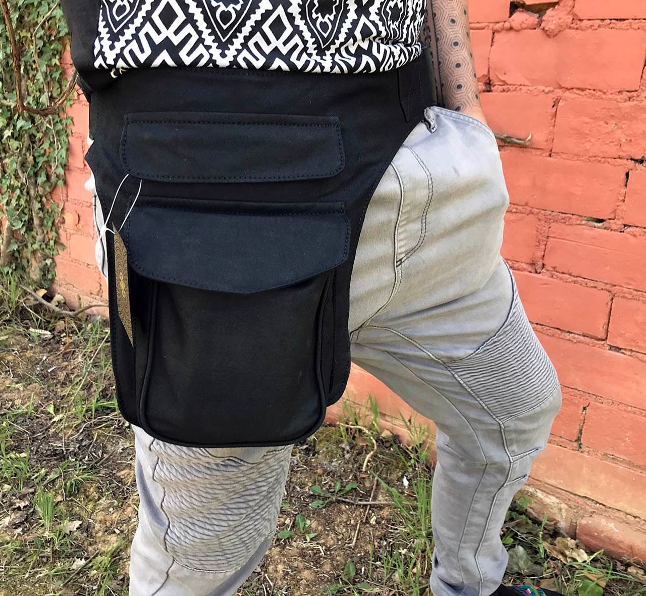 Travel Belt Festival utility belt Hip Bag Steampunk Belt bag Unisex Ri\u00f1onera pernera Cotton belt bag leg holster Biker Bag