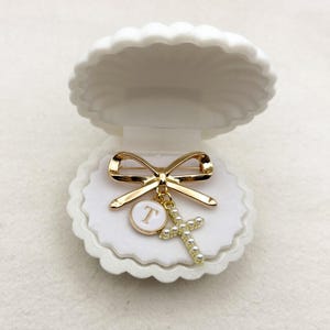 Personalized Gold Baby Keepsake Brooch: Christening, Baptism newborn Gift image 2