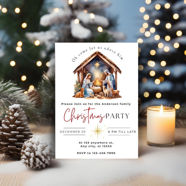 Christmas Invitation - Etsy