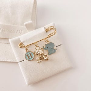 Personalisierte Baby Andenken Sicherheitsnadel Brosche: Taufgeschenk
