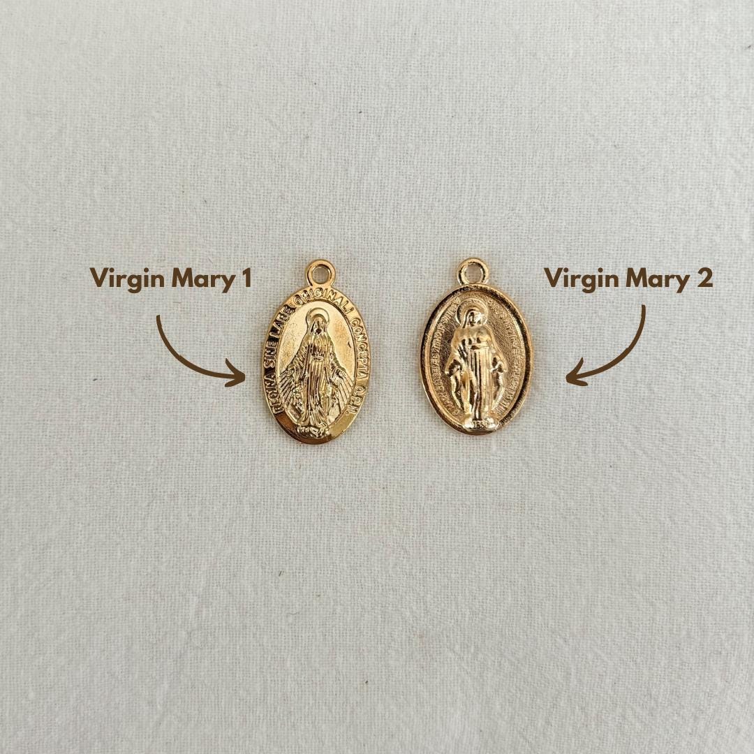 Catholic Baby Gift, Protection Pin, Baptism Gifts, Custom Christening Gift, Virgin Mary Charm, Personalized New Baby Girl Boy Present