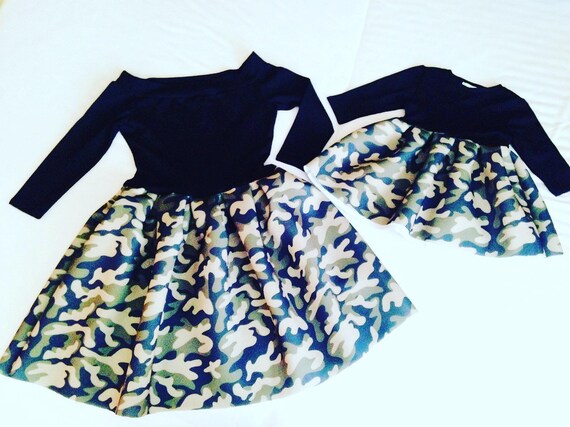 baby and little girl matching dresses