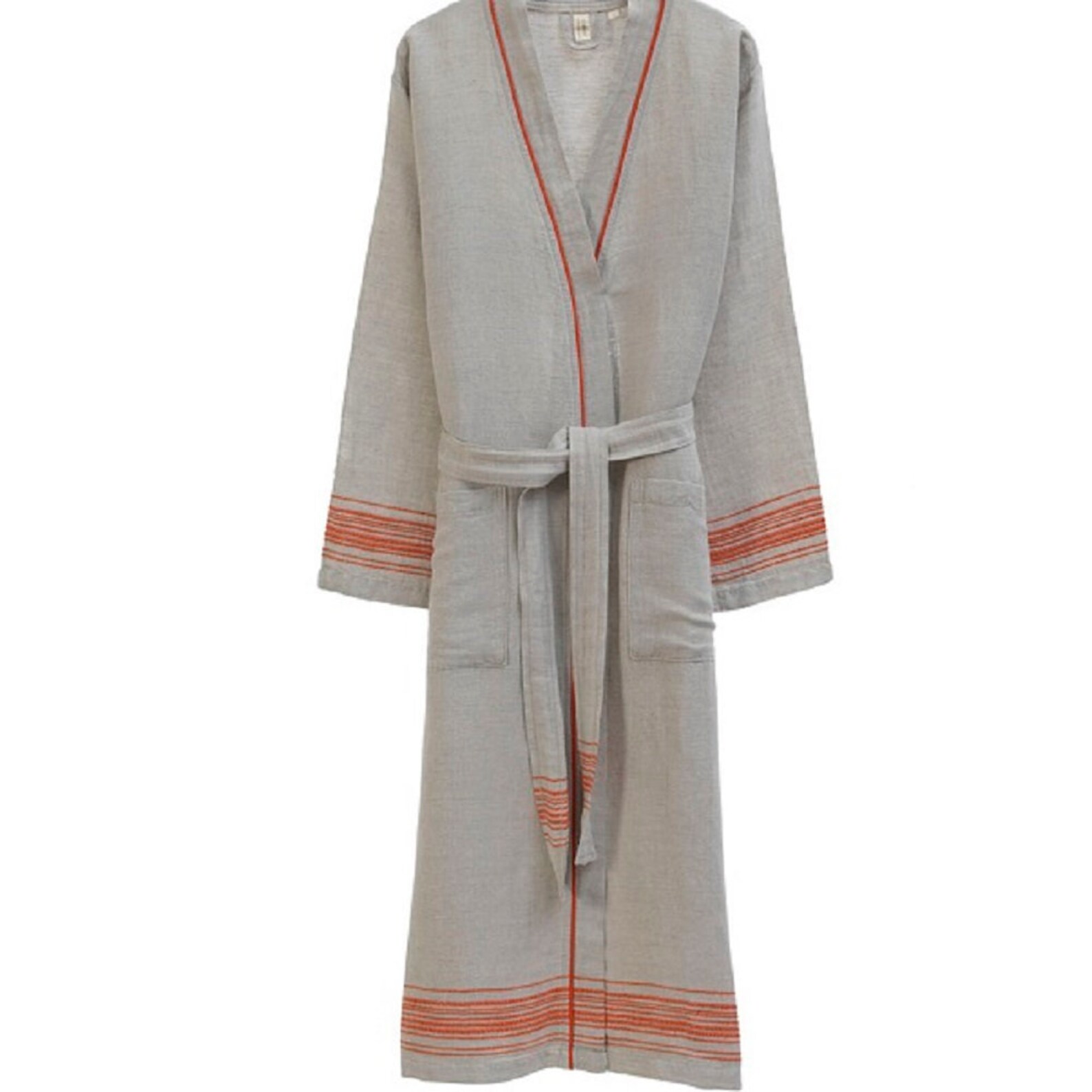 Linen Unisex Bathrobe Marl Hammam Robe Etsy