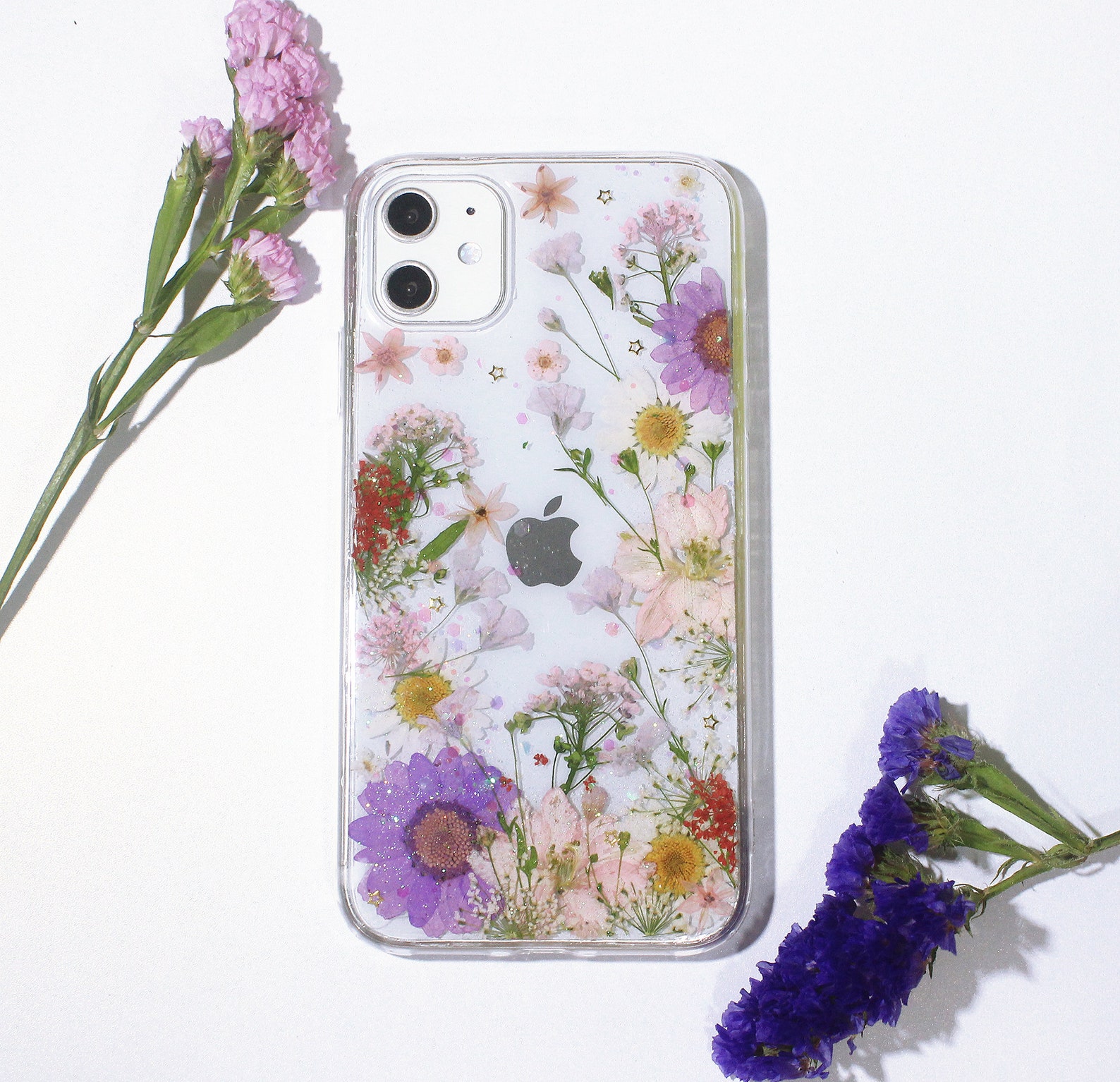 Pressed Flower Phone Case Iphone 11 Case Real Dried Floral Etsy
