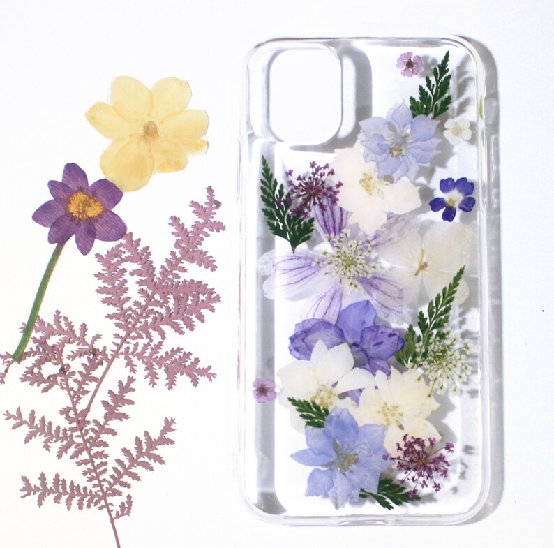 Pressed Flower Phone Case iphone 11 Case Real Dried Floral Etsy