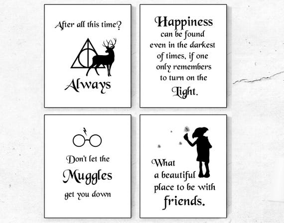 Harry Potter Druck Gesetzt Harry Potter Zitate Albus Etsy