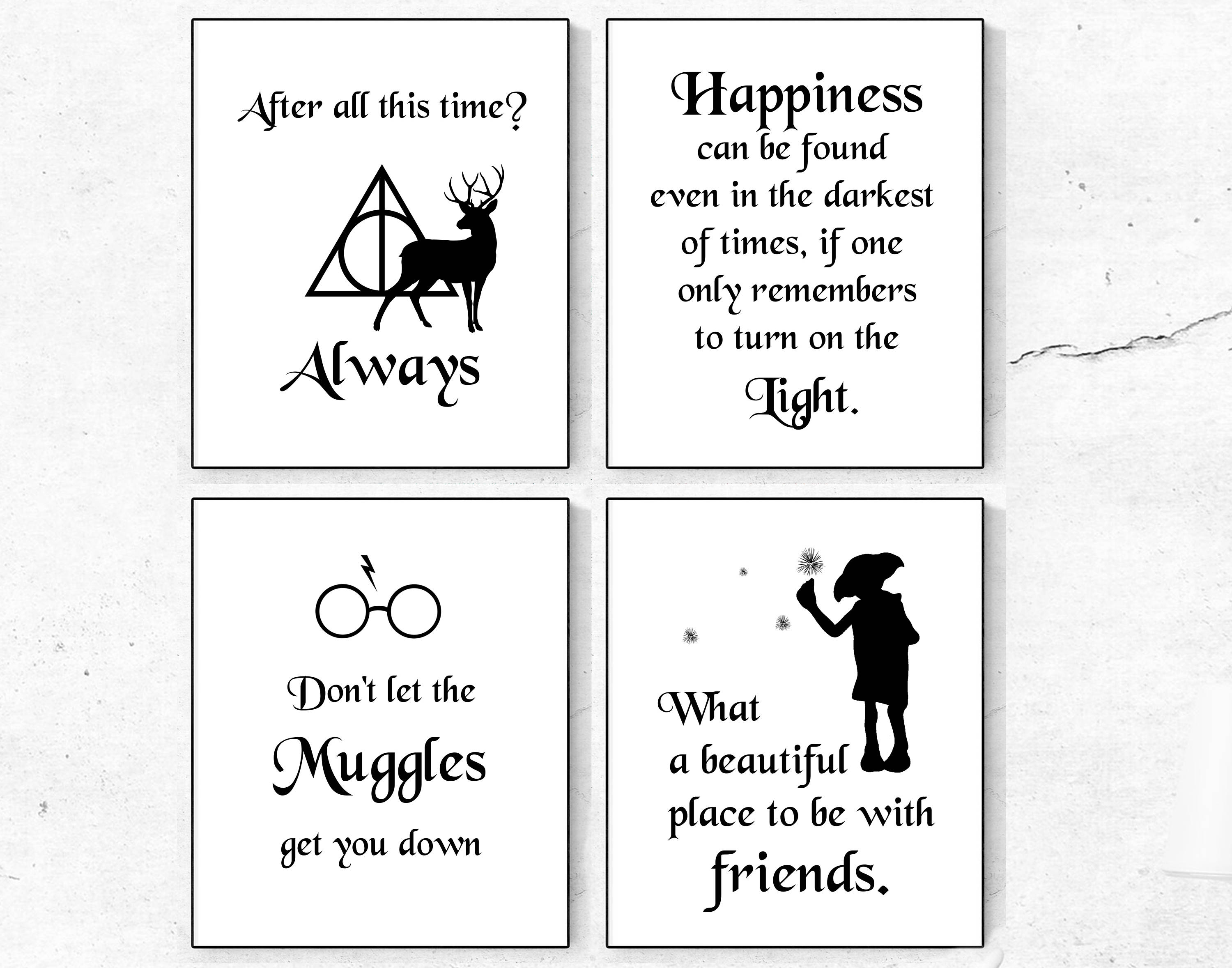 Harry Potter Print Set Harry Potter Quotes Albus Dumbledore | Etsy