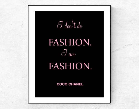 Mode Druck Chanel Zitate Chanel Poster Moderne Kunst Mode Etsy