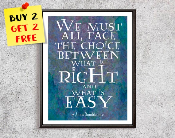 Albus Dumbledore Druck Aquarell Zitate Druck Wir Müssen Alle Etsy