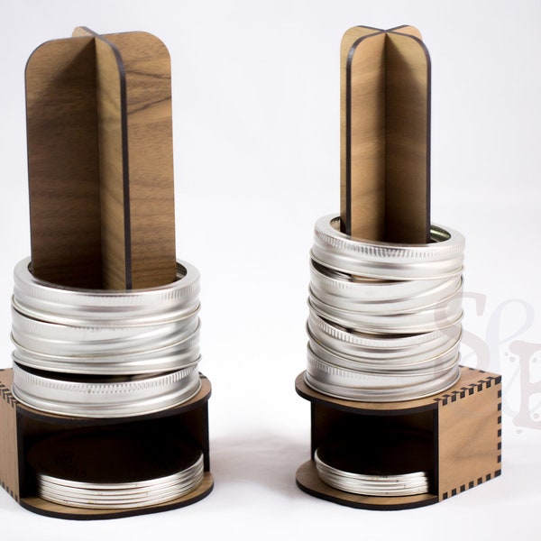 Mason Jar Lid Space Saving Stands / Rack / Holder, Set of regular and wide mouth