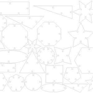 Kit de Construção em Papelão - Atividade Infantil - SVG para Corte a Laser