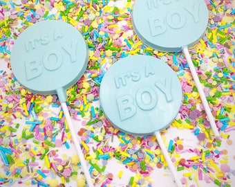 It's A Boy Chocolate Lollipops