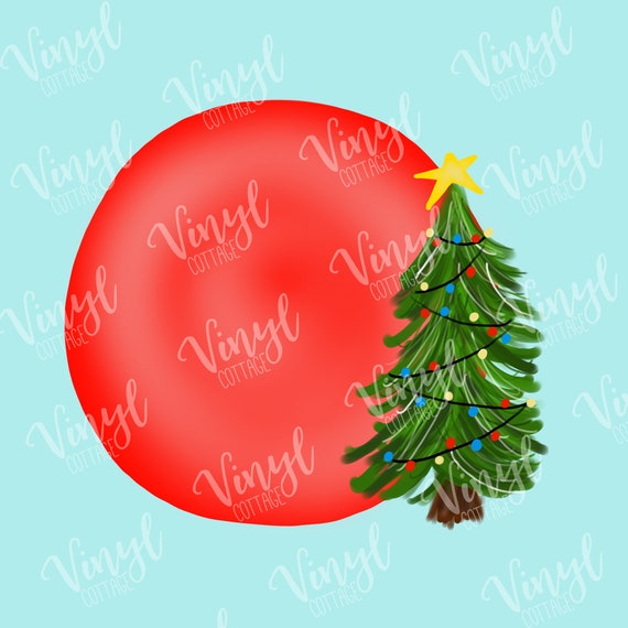 Monogrammed Watercolor Christmas Tree Graphic Tee