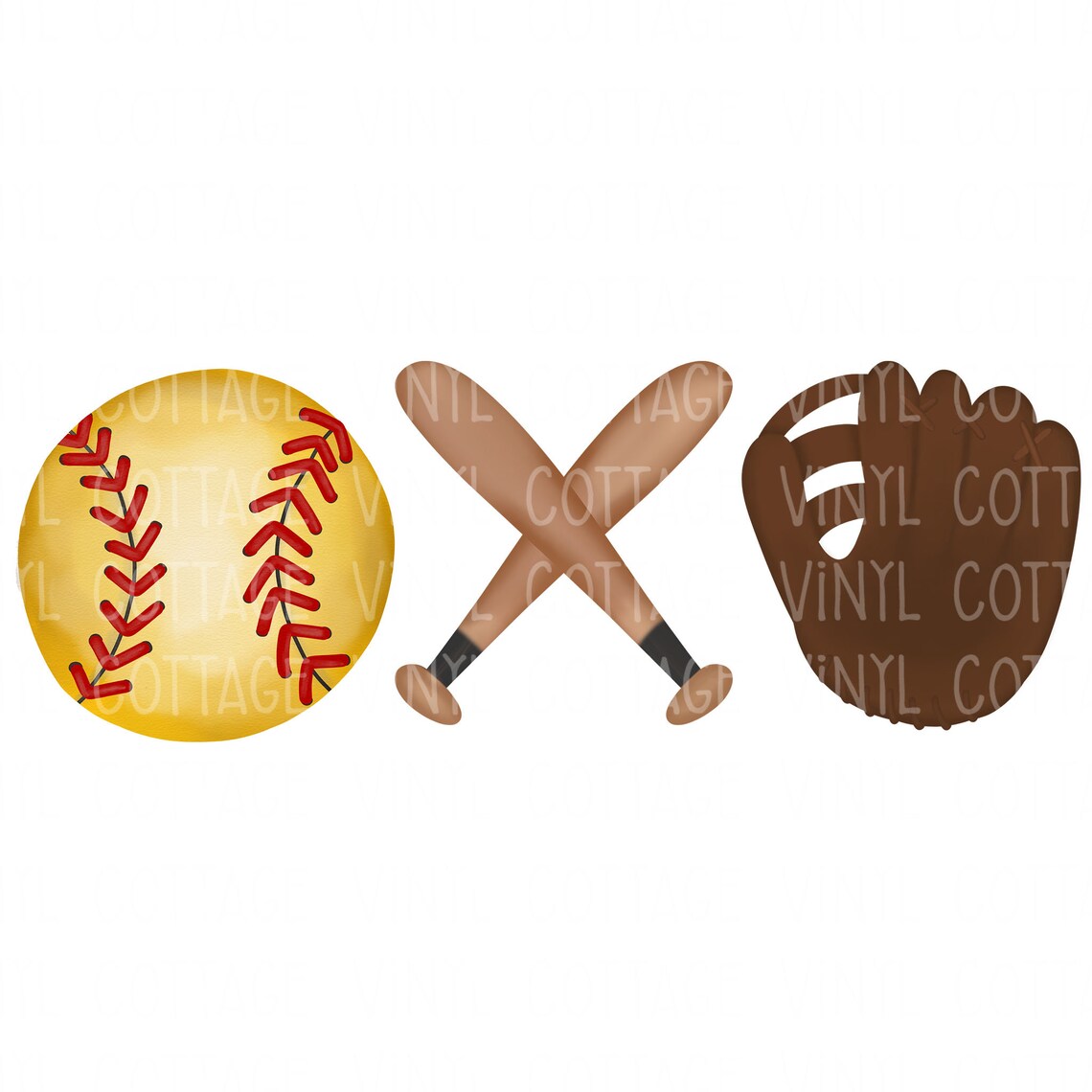 Softball Bats and Glove Personalized Sublimation Transfer Etsy