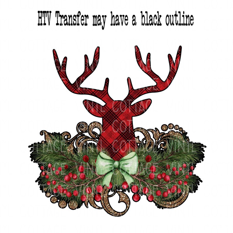 Download Buffalo Plaid Christmas Deer Reindeer Sublimation Transfer ...