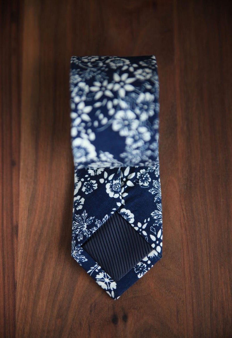 Blue and White Floral Neckties - Etsy
