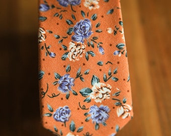 Orange Garden Tie