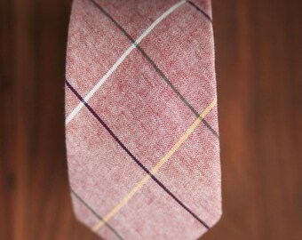 Burgundy Striped Necktie