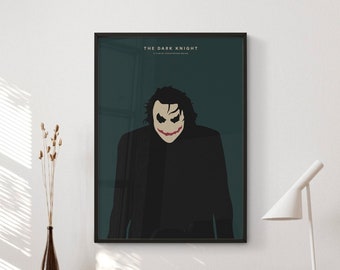 The Dark Knight Movie Poster Digital Download | Minimalist Movie Poster | Wall Art Print | Printable Wall Art | Movie Print | Gift Idea