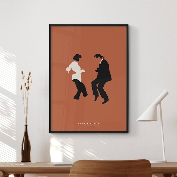 Pulp Fiction Movie Poster Descarga digital / Póster de película minimalista / Impresión de arte de pared / Arte de pared imprimible / Impresión de película / Idea de regalo
