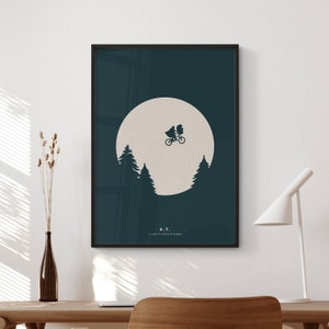 Póster de la película E.T. Descarga digital / Póster de película minimalista / Impresión de arte mural / Impresión de arte mural imprimible / Impresión de película / Idea de regalo
