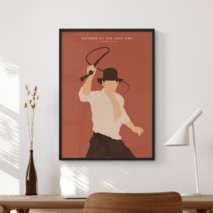 Indiana Jones Movie Poster Digital Download | Minimalist Movie Poster | Wall Art Print | Printable Wall Art Print | Movie Print | Gift Idea