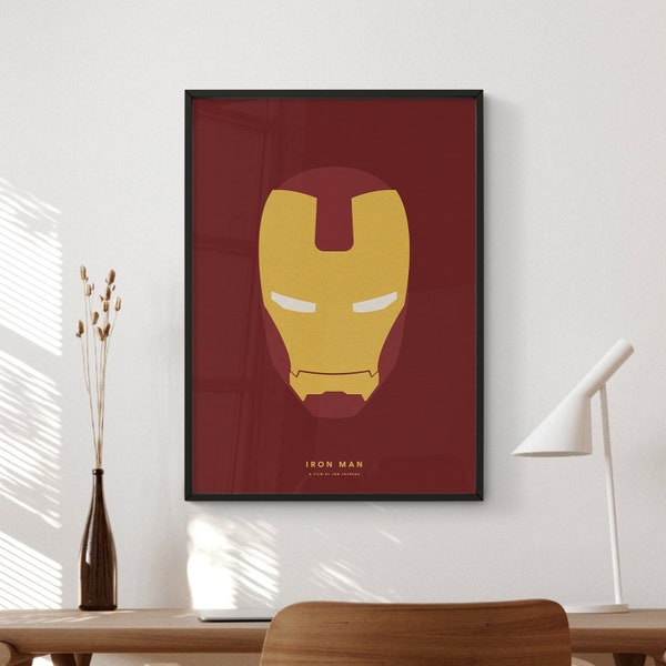 Iron Man Movie Poster Digital Download | Minimalist Movie Poster | Wall Art Print | Printable Wall Art Print | Movie Print | Gift Idea