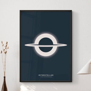 Interstellar Movie Poster Digital Download | Minimalist Movie Poster | Wall Art Print | Printable Wall Art Print | Movie Print | Gift Idea