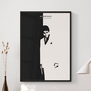 Scarface Movie Poster Digital Download | Minimalist Movie Poster | Wall Art Print | Printable Wall Art | Movie Print | Gift Idea