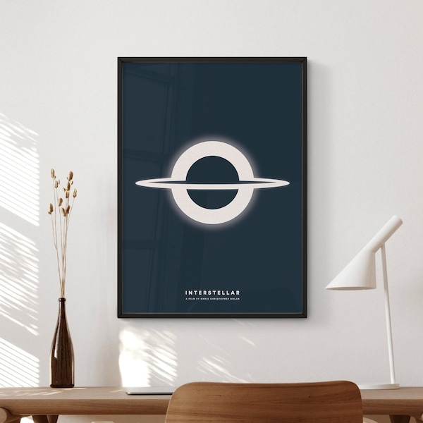 Interstellar Movie Poster Digital Download | Minimalist Movie Poster | Wall Art Print | Printable Wall Art Print | Movie Print | Gift Idea