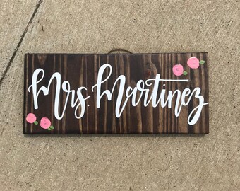 Teacher name sign