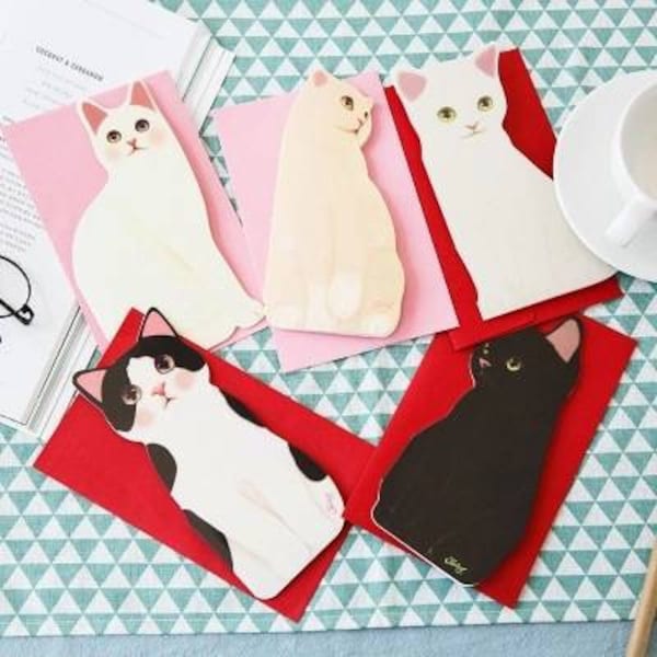 Cat Pop up Card/3d Cat Birthday Card/Ginger Cat/Black cat greeting card, white cat lovers gift/animal card.