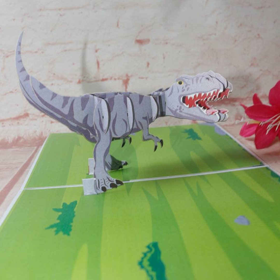 Dinosaur Pop up Card T-rex Birthday 3D Card for Boy Nephew - Etsy UK