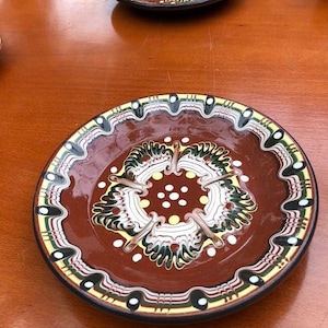 Handmade Ceramic Dessert Plate, 19cm Diameter - Brown Side Plates -  Home Gift