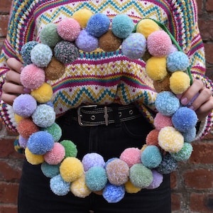 Pastel Pompom Wrreath