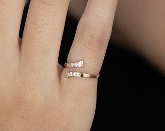 14K Echte Diamant Minimalist Zehenring echte Solid Gold Zierliche Baby niedlich Zehenring Diamant Größe Midi Knuckle Zeh Ring Körperschmuck