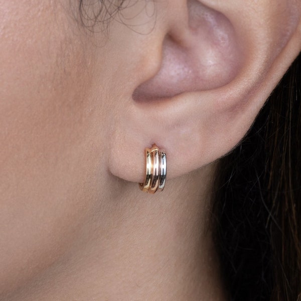 Real Gold Hoop Earrings Etsy