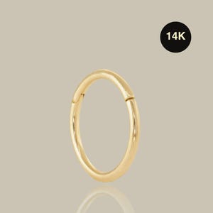 14K REAL Solid Gold Endless Hinged Clicker Thin Round Charm Enhancer, 14K Solid Gold Chain Enhancer Multiple Charm Holder Link light weight
