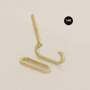 14K Echtgold CharmEnhancer Stecker, Echt 14K solid Gold langlebig Kette OvalEnhancer Mehrere Charm Dicke Link