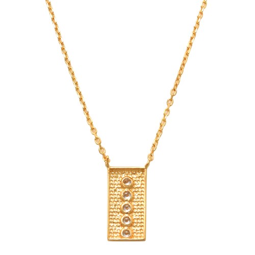 14K REAL Solid Gold Diamond CZ Rectangle Name Tag Chain Necklace, Diamond CZ shops Minimalist Dainty Rectangle Name Tag Charm Chain Necklace