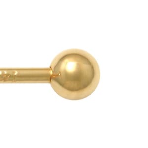 14K REAL Solid Gold Screw Ball Closure Replacements for Barbell Belly Body Piercings 14Gauge