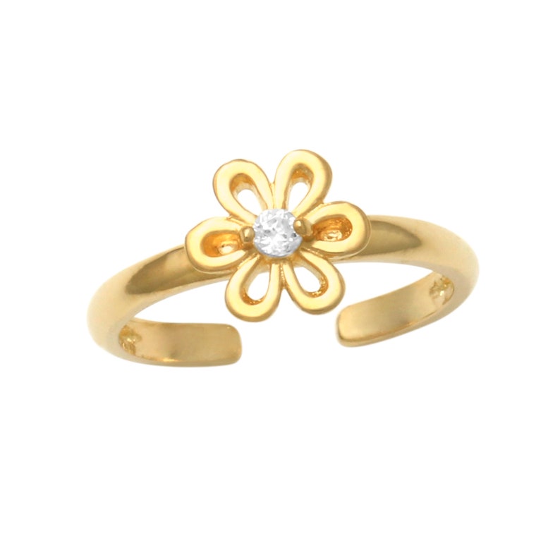 14K REAL Solid Gold Daisy Flower Diamond CZ Statement Ear Cuff | Etsy