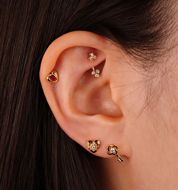 Half heart earrings discount