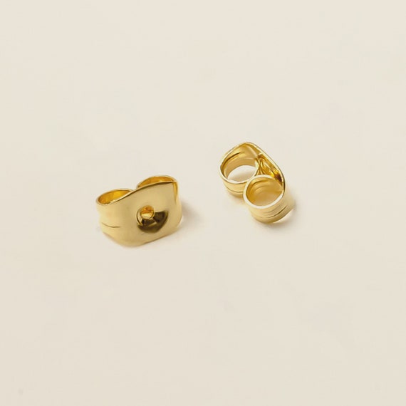 14k Yellow Gold Push Back Earring Backing (Per)