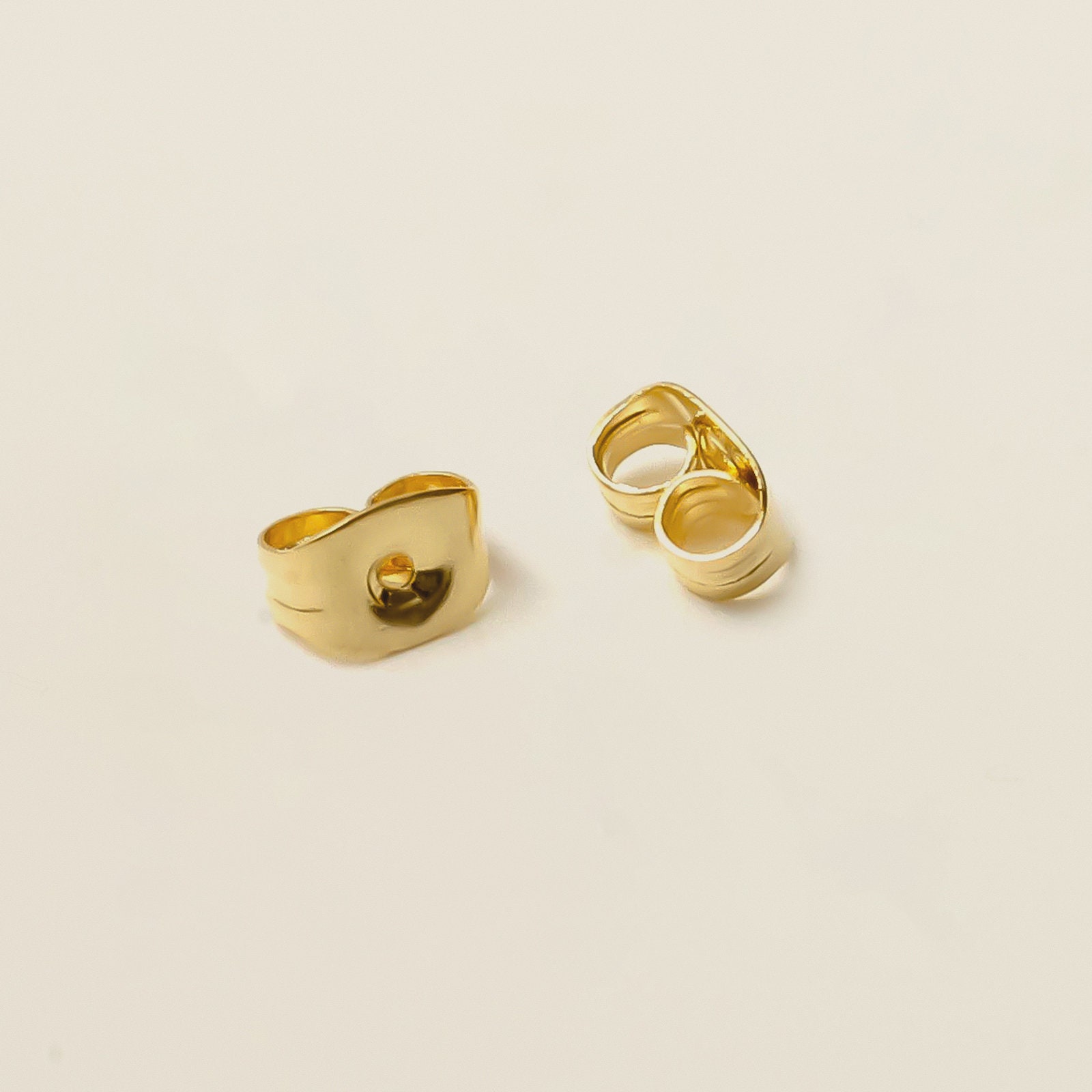 Replacement Pair (2) 14k Gold Earring Screw Backs Fits In Season Jewel