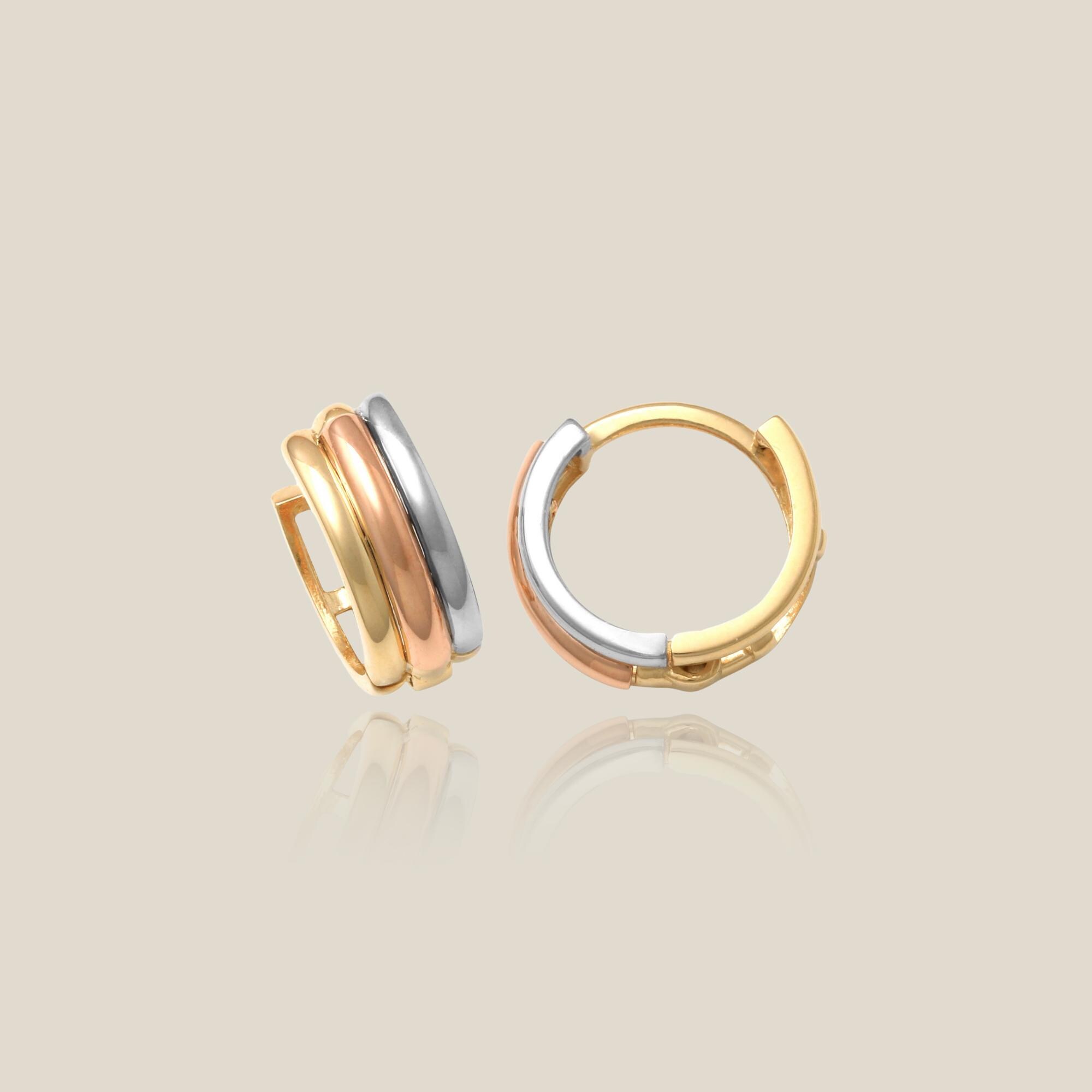 Orecchini a cerchio in oro 14 carati, piccoli cerchi, medi cerchi, grandi cerchi, cerchi in oro, orecchini Huggie, orecchini con diamanti, orecchini con diamanti, regalo per la mamma - Italia