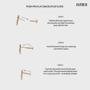 14Kゴールドダガースタッドイヤリング、ソリッドゴールドシングルイヤリング、剣型軟骨ピアス18G 画像 11